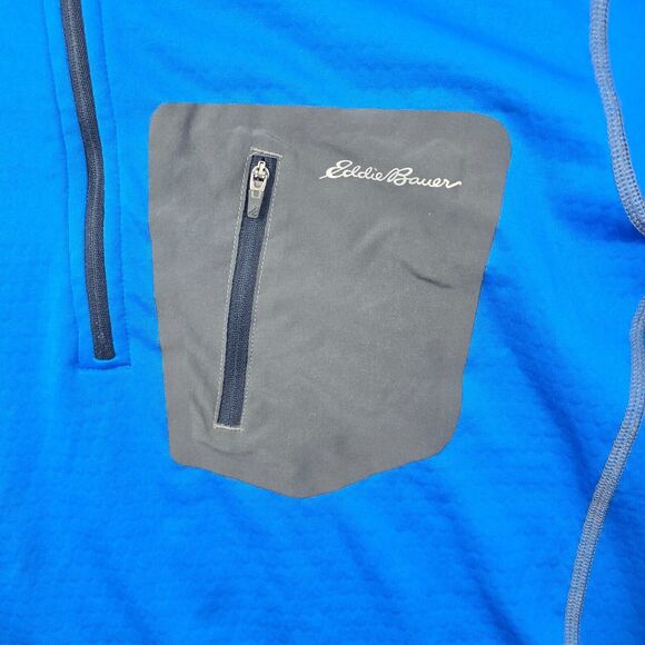 Eddie Bauer Men's Blue FreeHeat Quarter Zip Pullover Hiking Size L - Picture 3 of 12